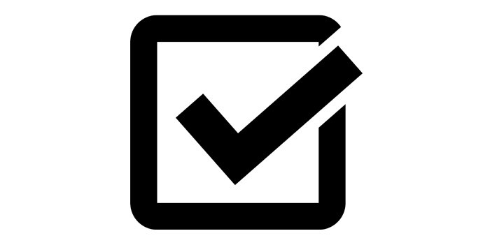 Black checkbox with tick