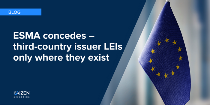 ESMA concedes – third-country issuer LEIs only where they exist image