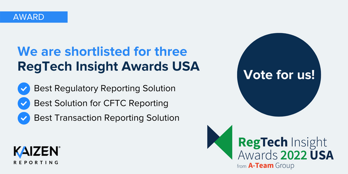 Help us win at the RegTech Insight Awards USA 2022
